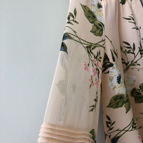 FEVER Floral-Print Illusion-Sleeve Blouse - Picture 6 of 10